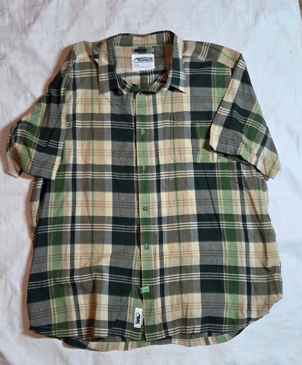 Mountain Khakis plaid shirt Green XL